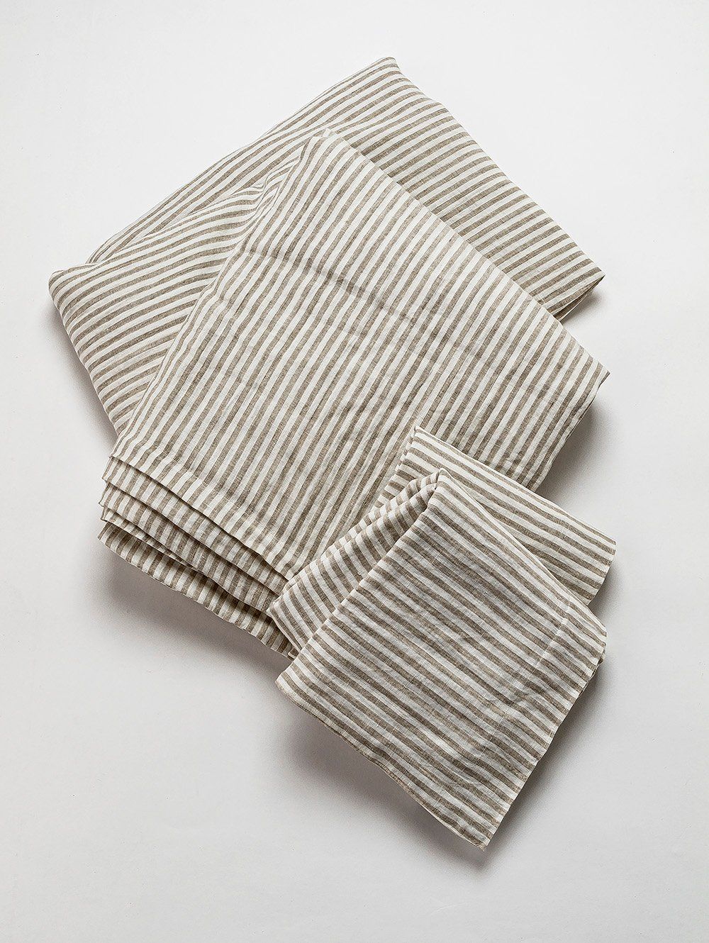 FUNDA DE LINO THESS OATMEAL STRIPE SUPER KING 285 X 250