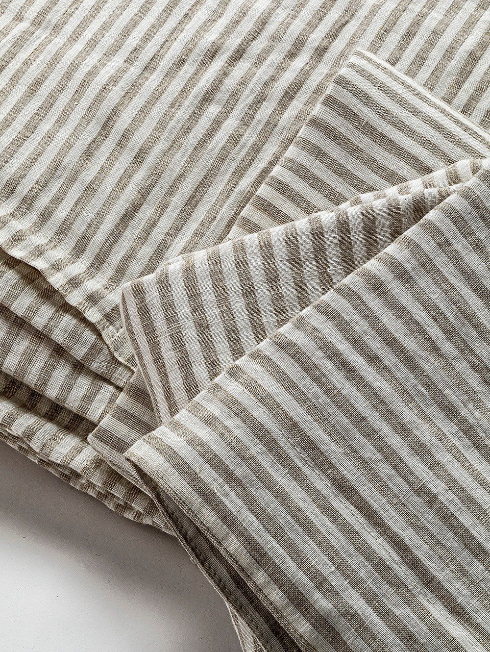 FUNDA DE LINO THESS OATMEAL STRIPE SUPER KING 285 X 250