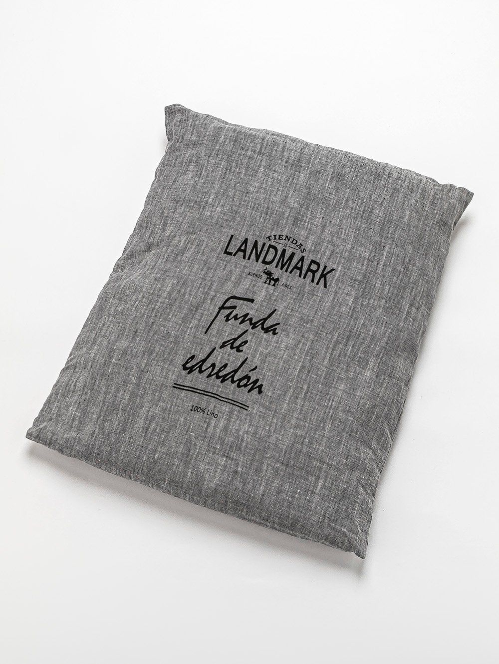 FUNDA DE LINO THESS GREY CHAMBRAY QUEEN 230 X 240