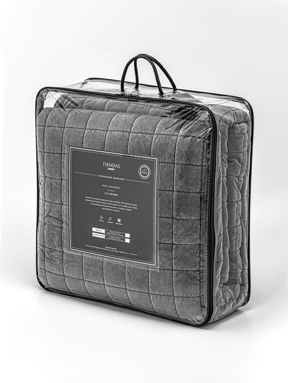 ACOLCHADO MADISON QUEEN DARK GREY