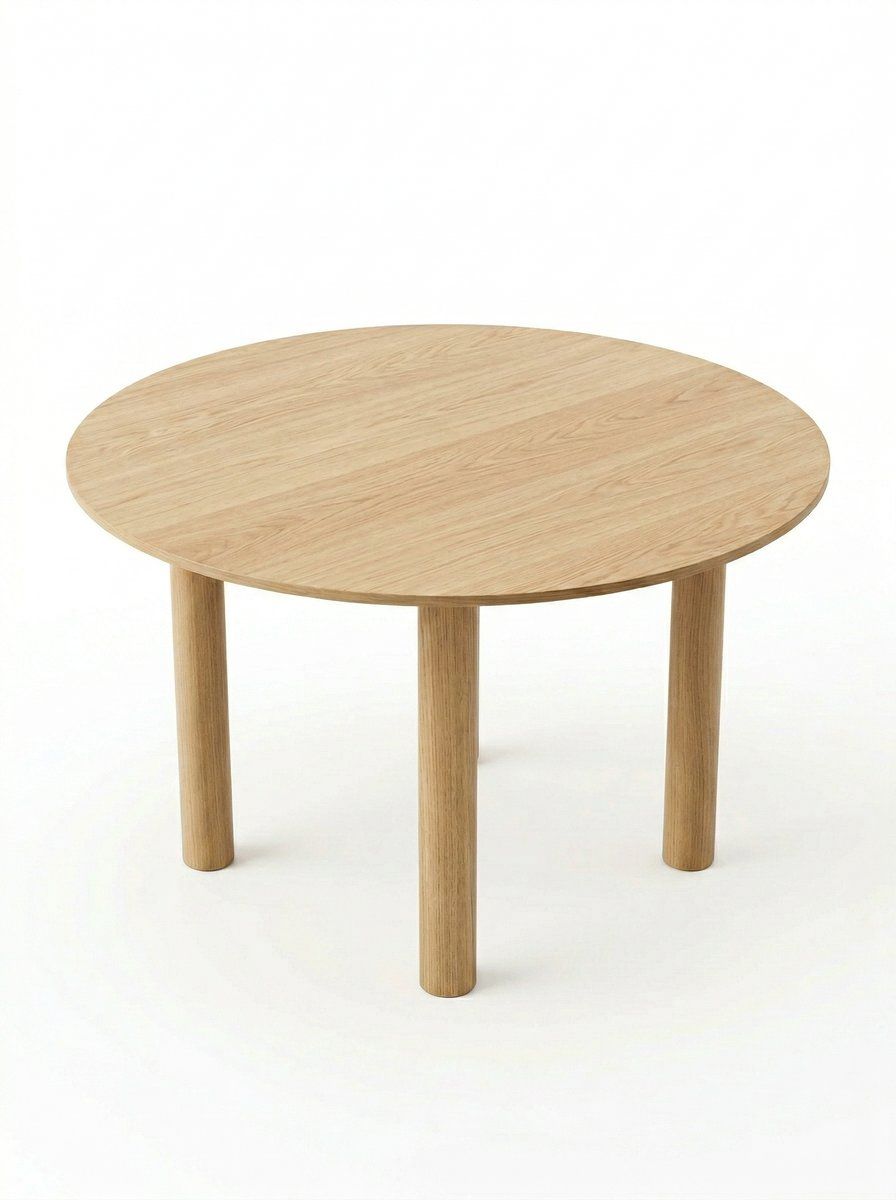 MESA DE COMEDOR REDONDA MONSUN NATURAL 120D