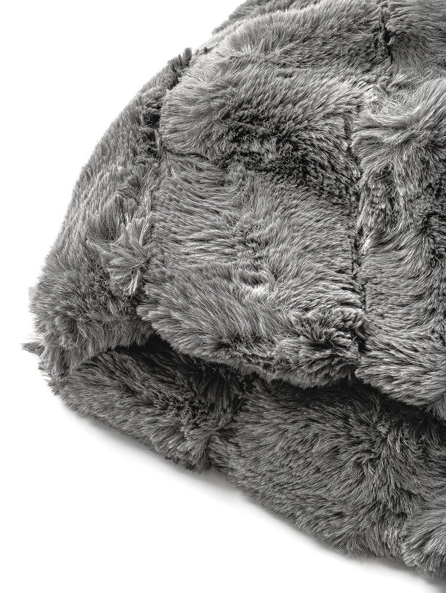 MANTA CAMBOYA GRIS OSCURO 140 X 180