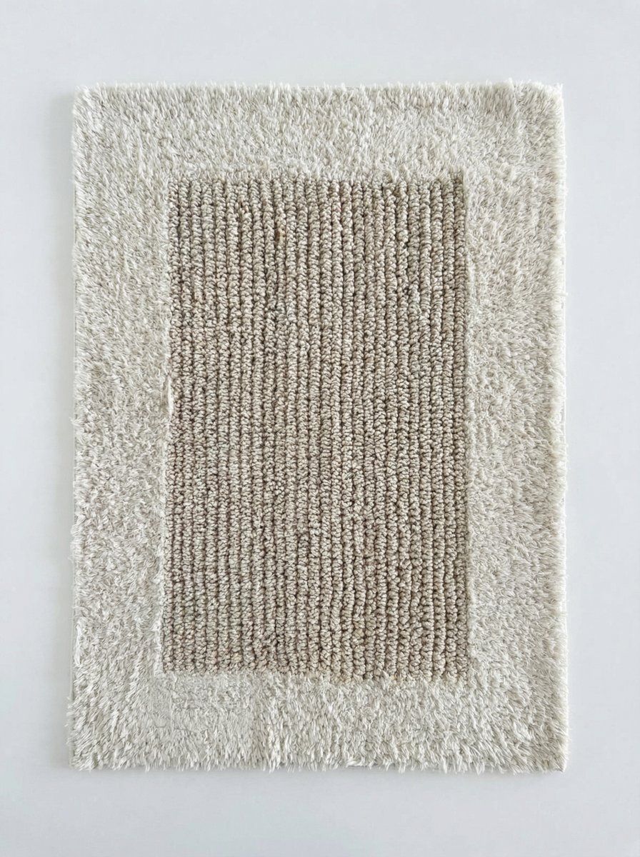 ALFOMBRA DE BAÑO REVERSIBLE OHIO BEIGE 70 X50