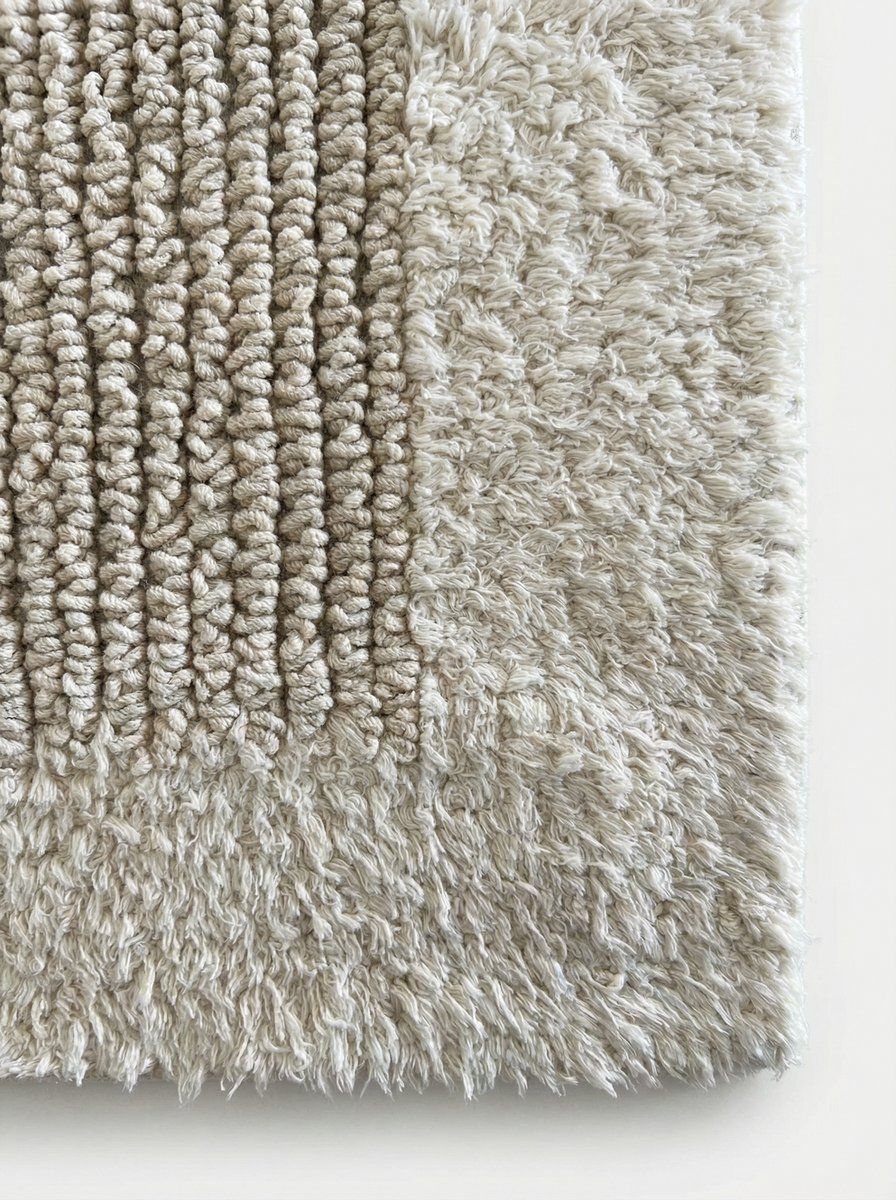 ALFOMBRA DE BAÑO REVERSIBLE OHIO BEIGE 70 X50