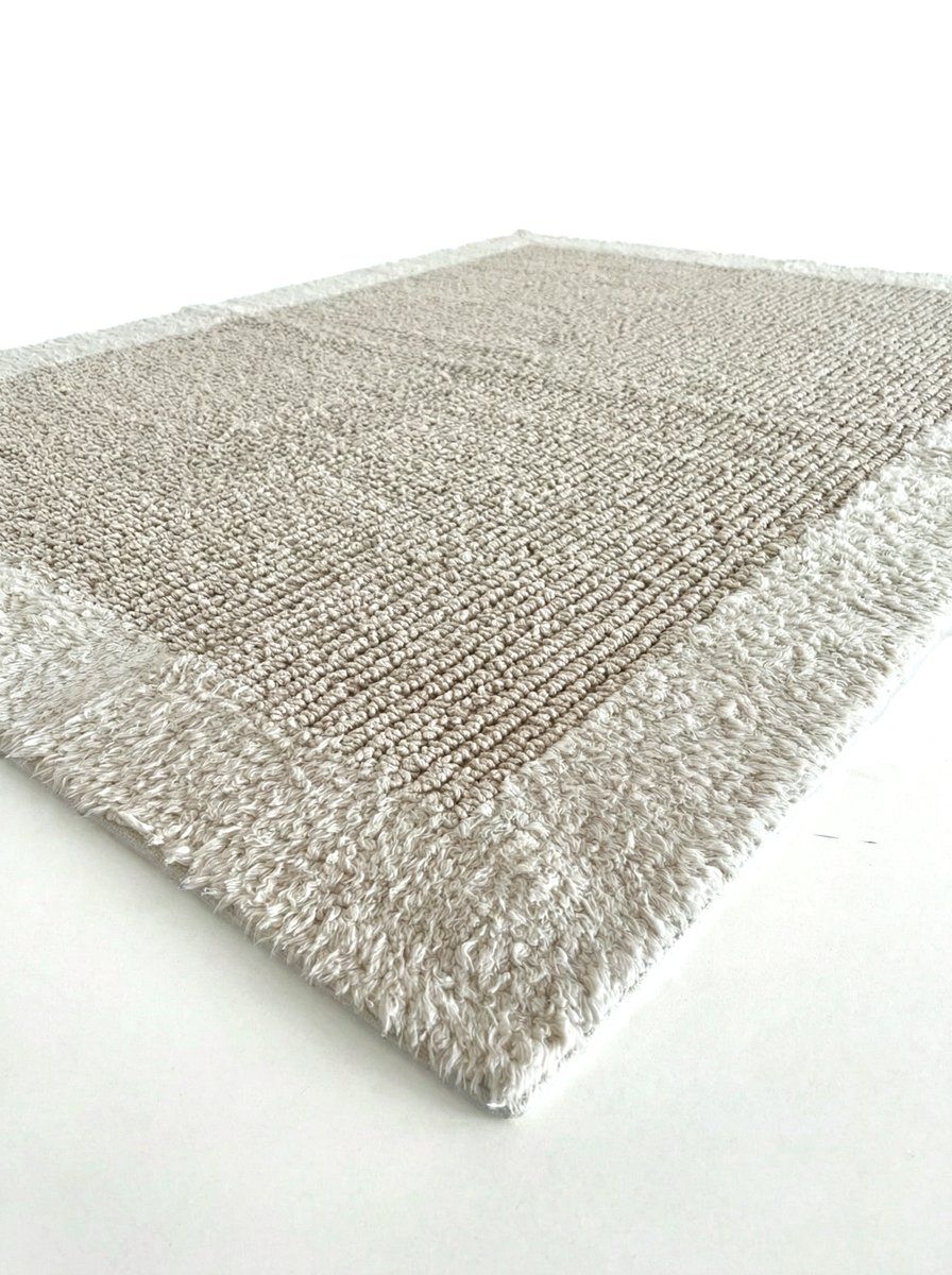 ALFOMBRA DE BAÑO REVERSIBLE OHIO BEIGE 70 X50