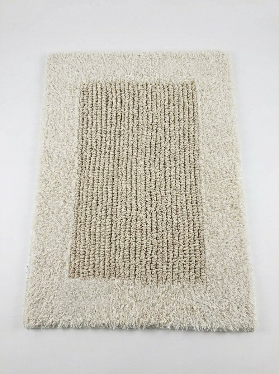 ALFOMBRA DE BAÑO REVERSIBLE OHIO BEIGE 70 X50