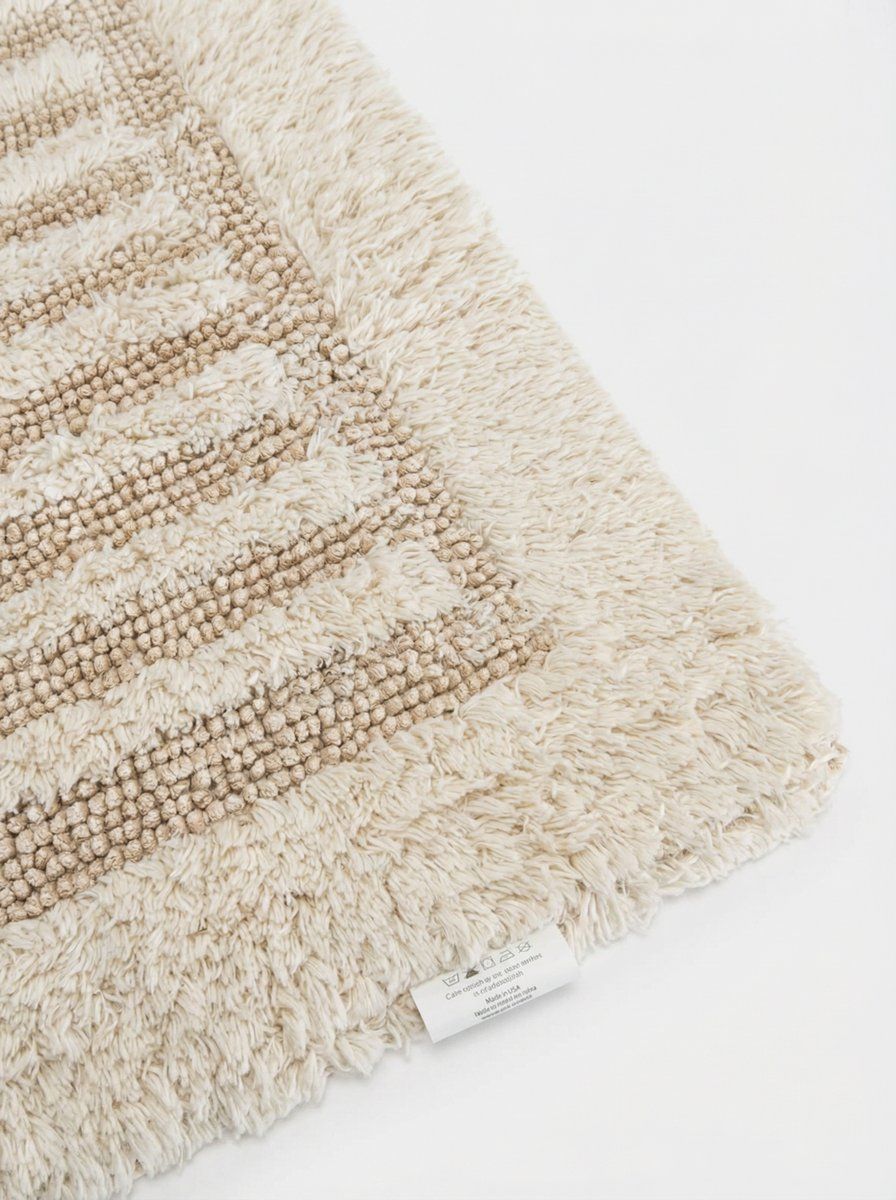 ALFOMBRA DE BAÑO REVERSIBLE ATHOL BEIGE 70 X50