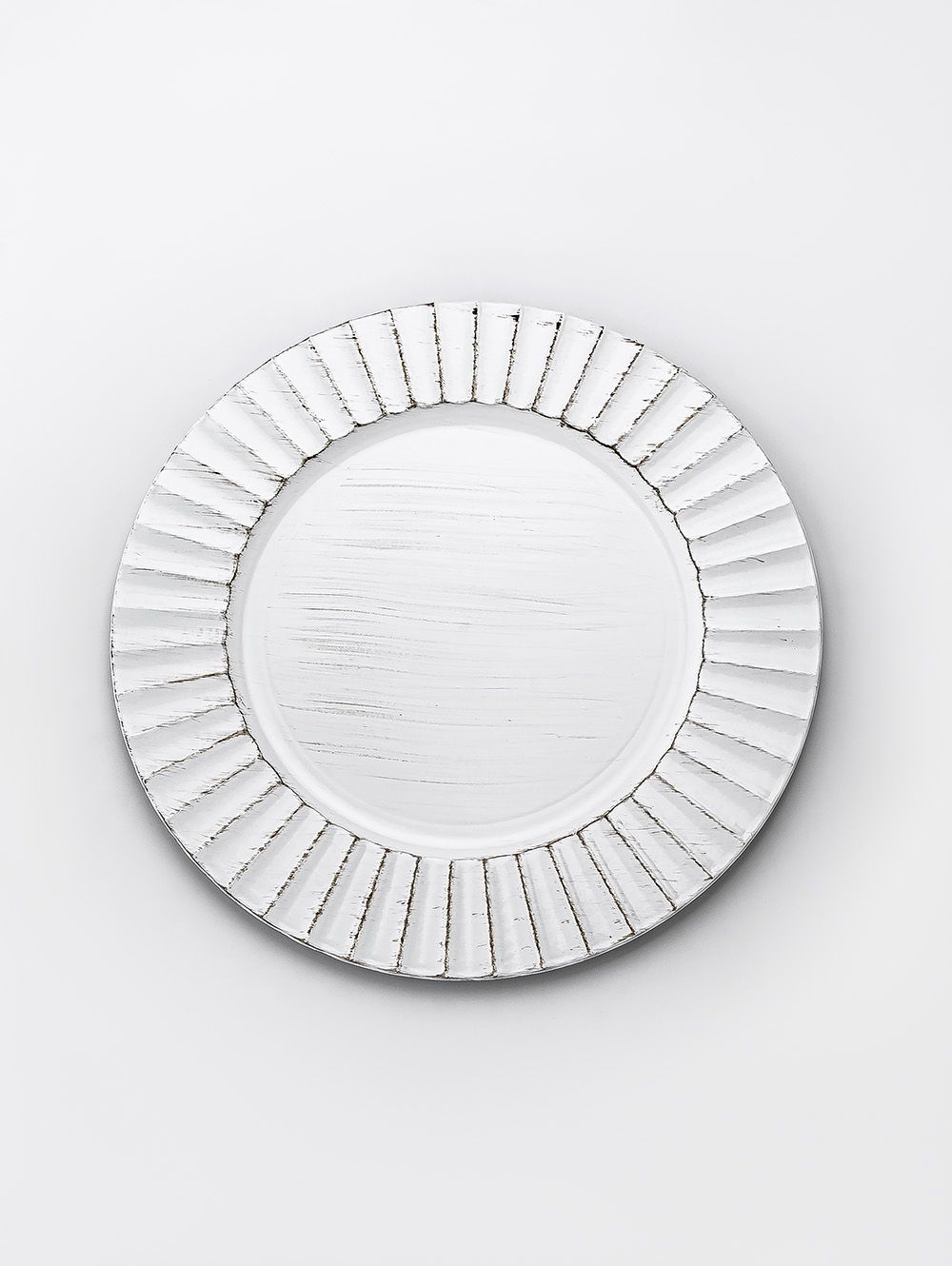 PLATO DE SITIO RUFFLED WHITE