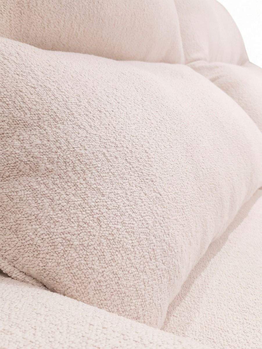 SOFA RECLINABLE MORA WHITE BOUCLE