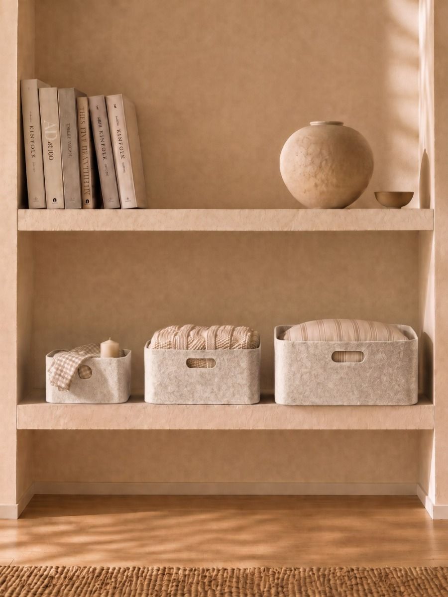 CESTO FIELTRO BEIGE M