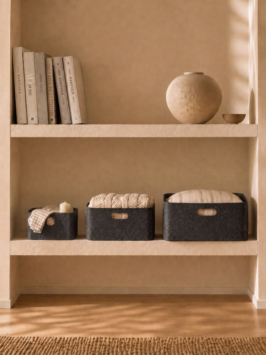 CESTO FIELTRO DARK GREY S