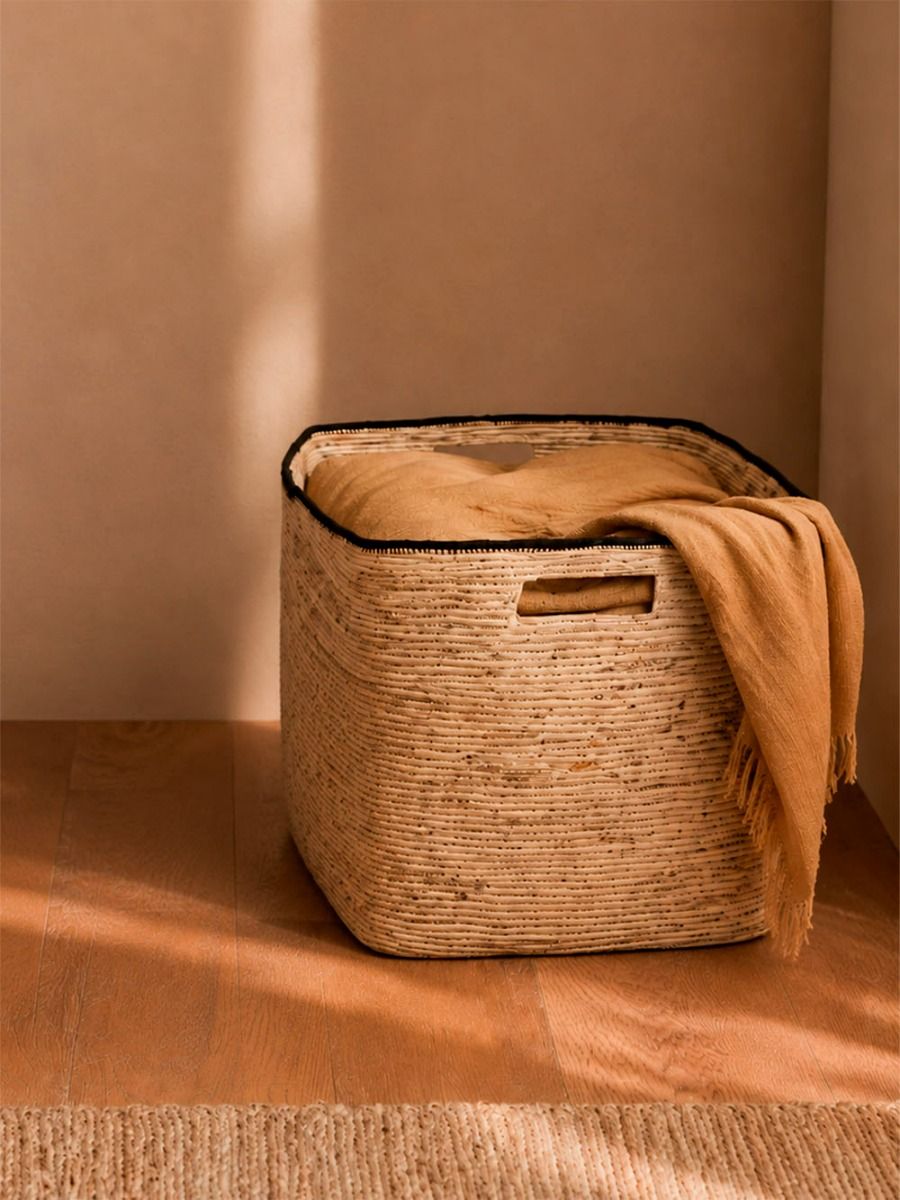 CANASTO ASHA BLACK & NATURAL L