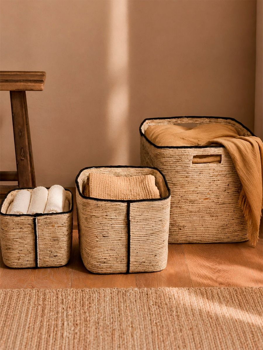 CANASTO ASHA BLACK & NATURAL M