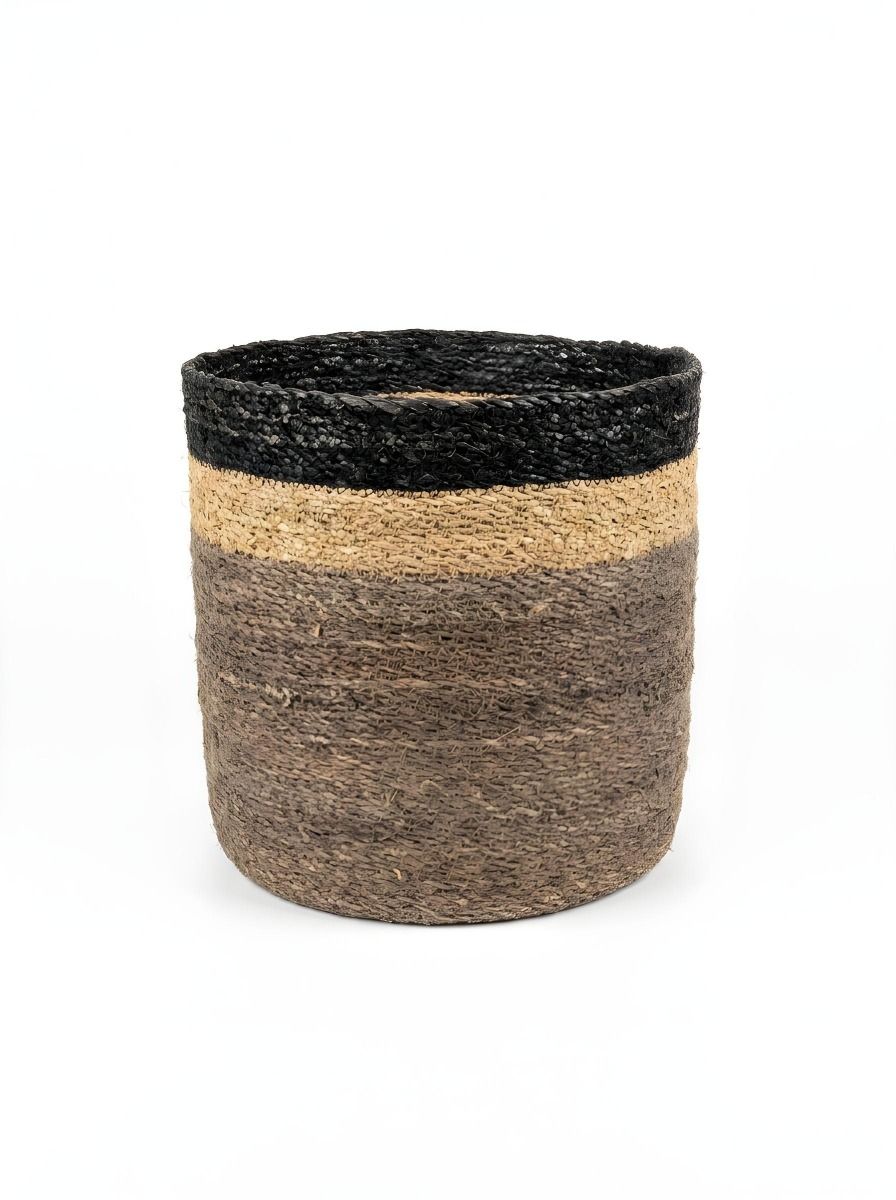 CONTENEDOR RINA GRAY NATURAL & BLACK L