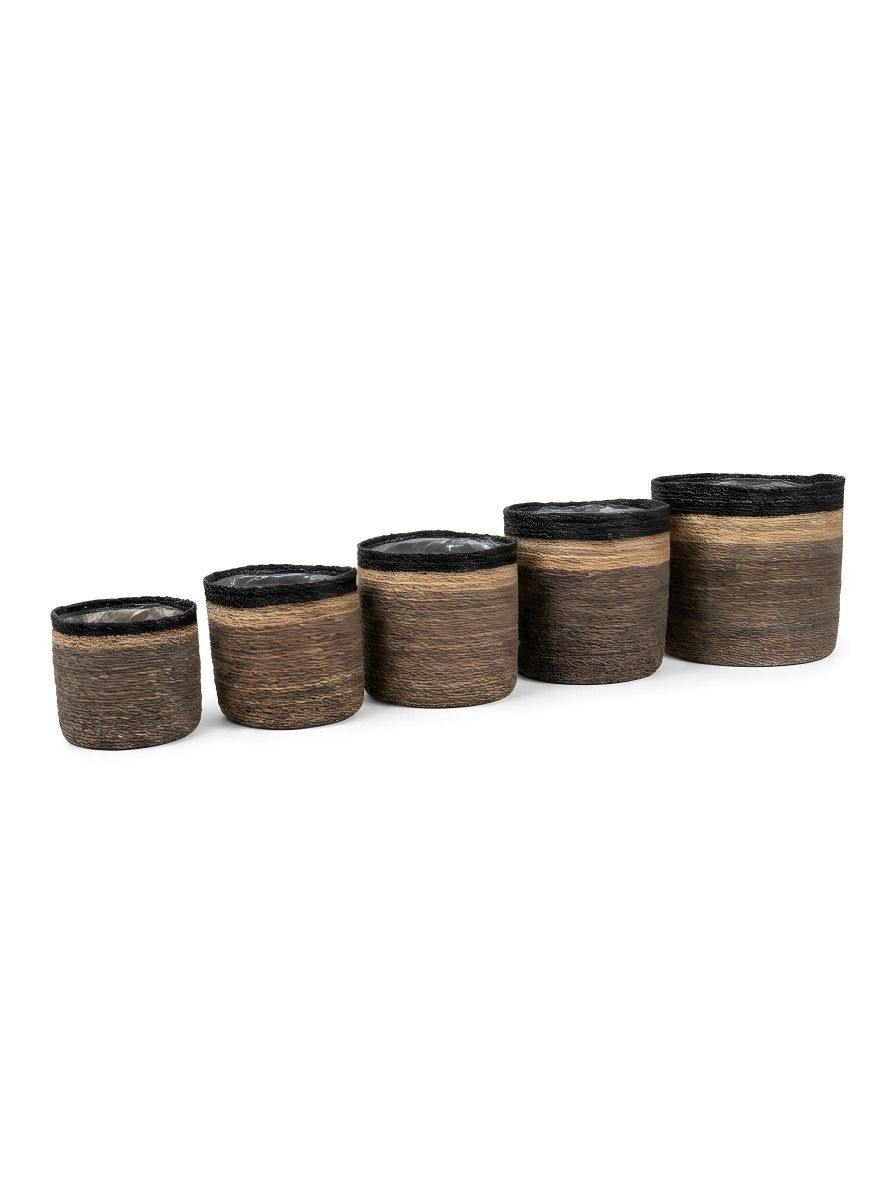 CONTENEDOR RINA GRAY NATURAL & BLACK S