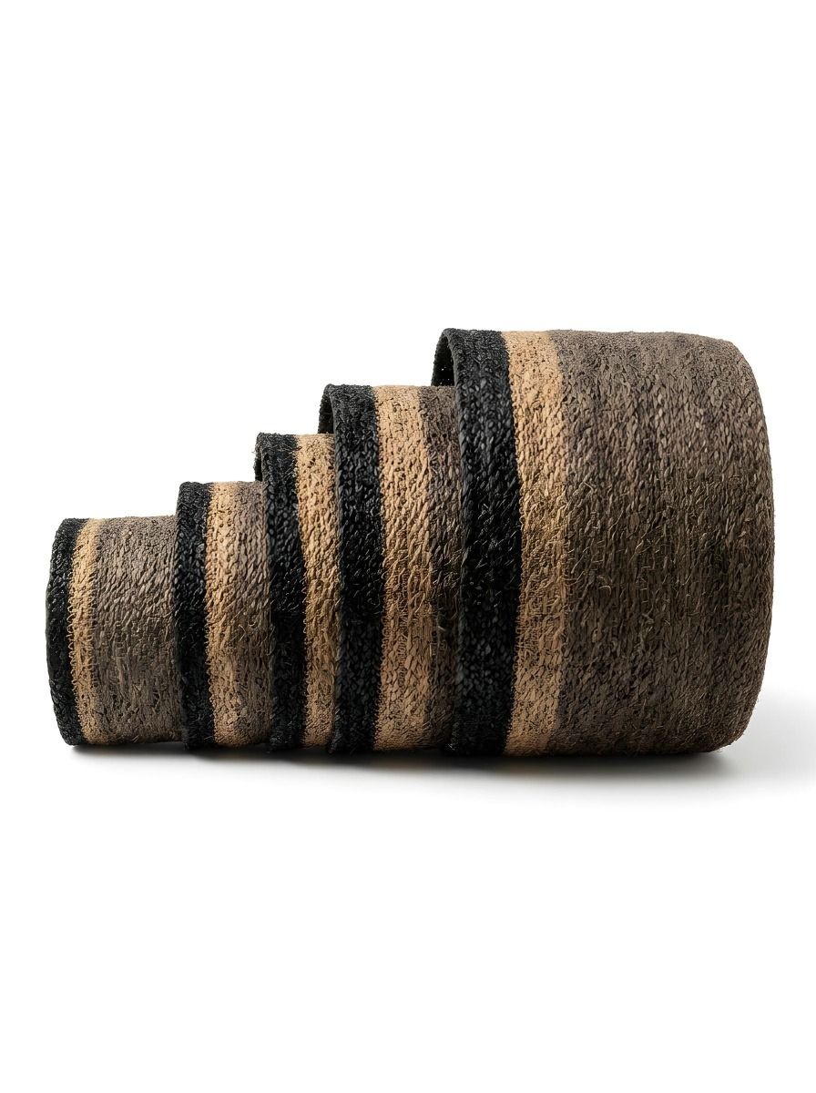 CONTENEDOR RINA GRAY NATURAL & BLACK L