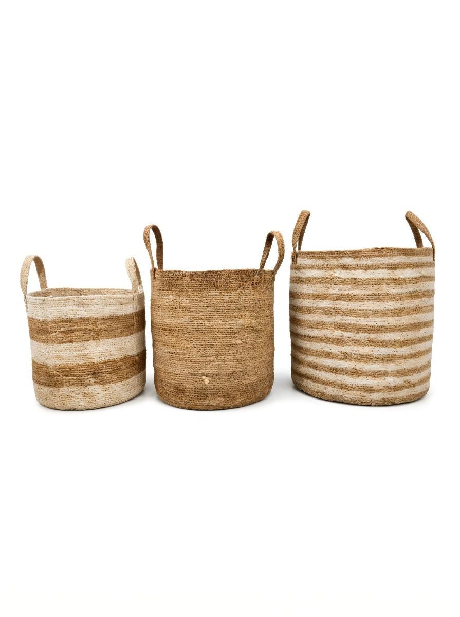 CANASTO JANNA NATURAL & WHITE L