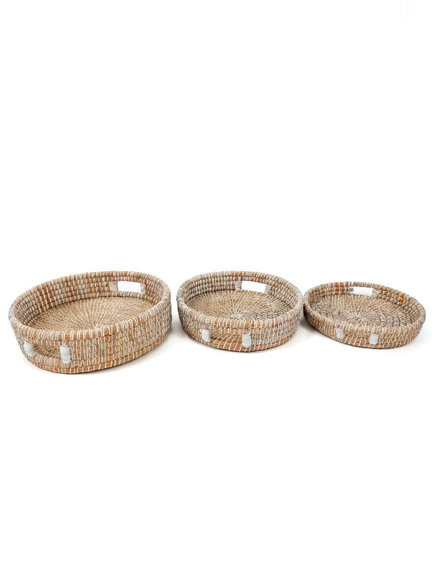 BANDEJA ANIKA NATURAL & WHITE S