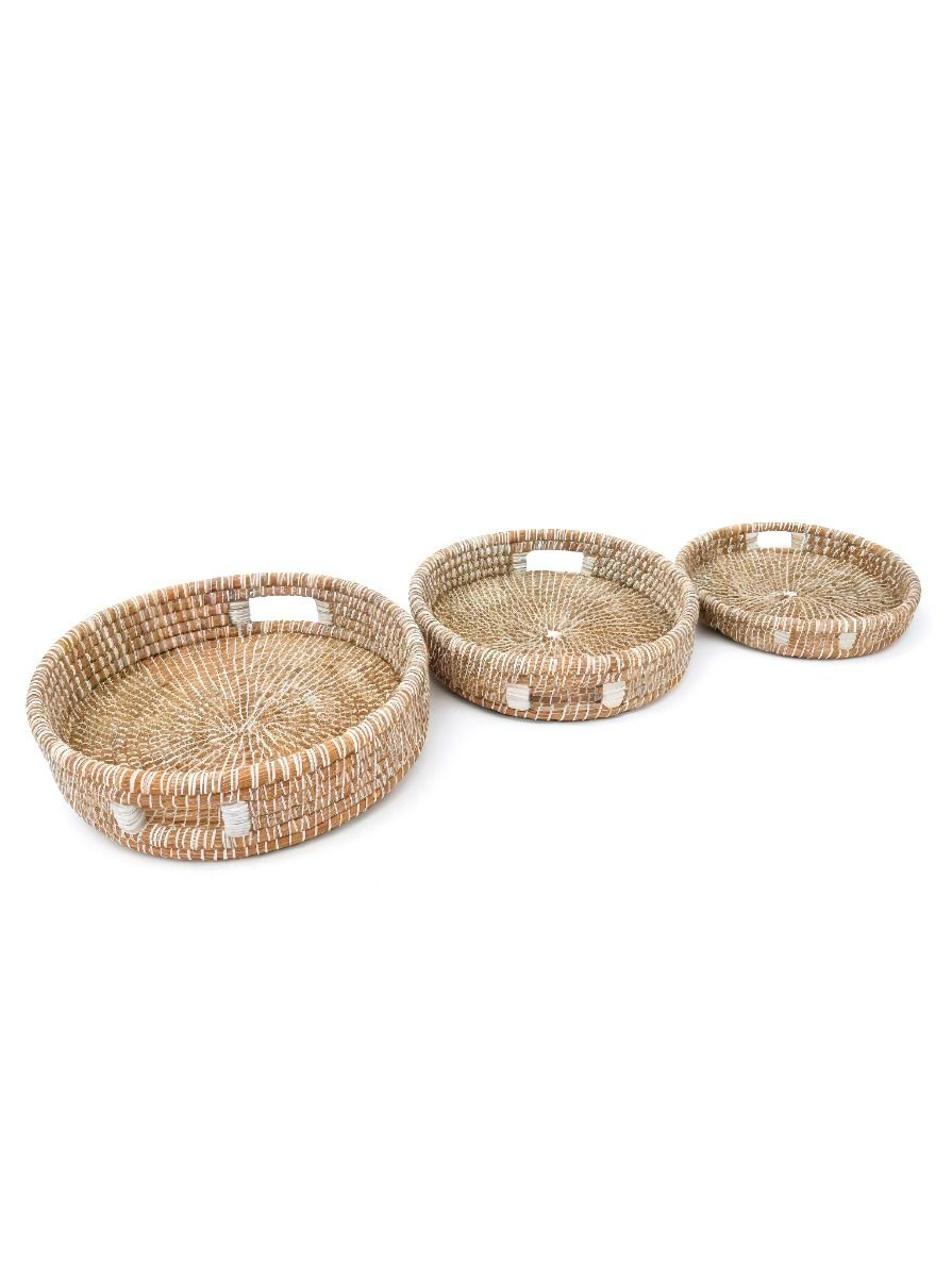 BANDEJA ANIKA NATURAL & WHITE S
